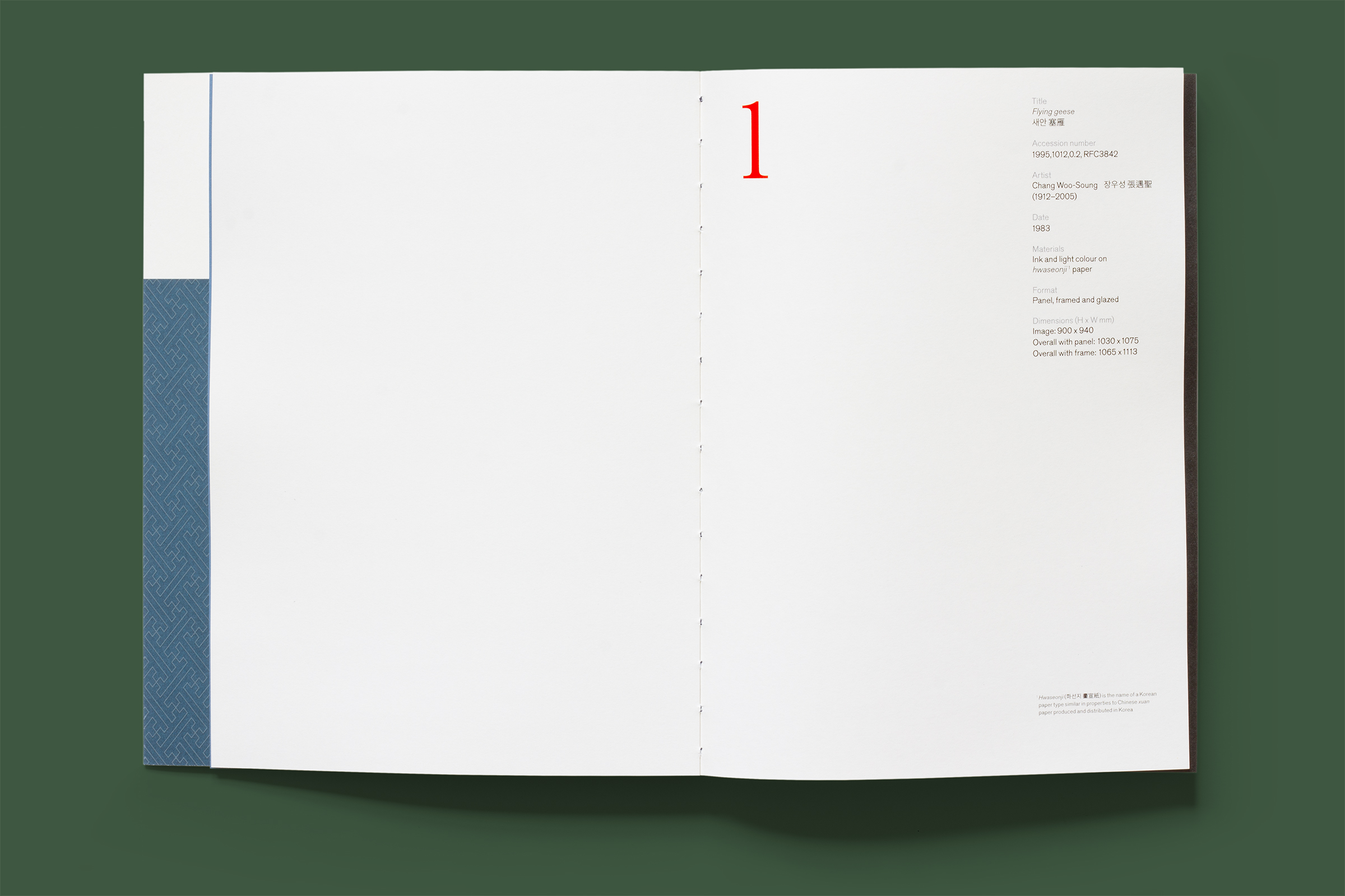 Top-down photo of an inside spread